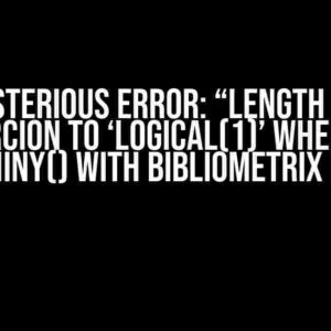 The Mysterious Error: “length = 2212” in Coercion to ‘logical(1)’ when using biblioshiny() with bibliometrix Package